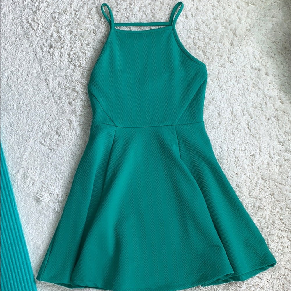 Green stretchy dress